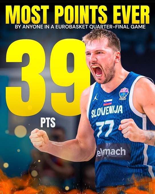 PG模拟器官网-东契奇狂砍39分 创欧锦赛1/4决赛历史球员单场得分纪录