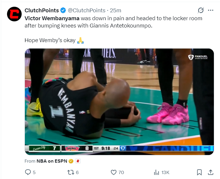 PG模拟器官网-王者归来取大胜！光头文班22+10完压字母 膝盖被撞后5记三分超准